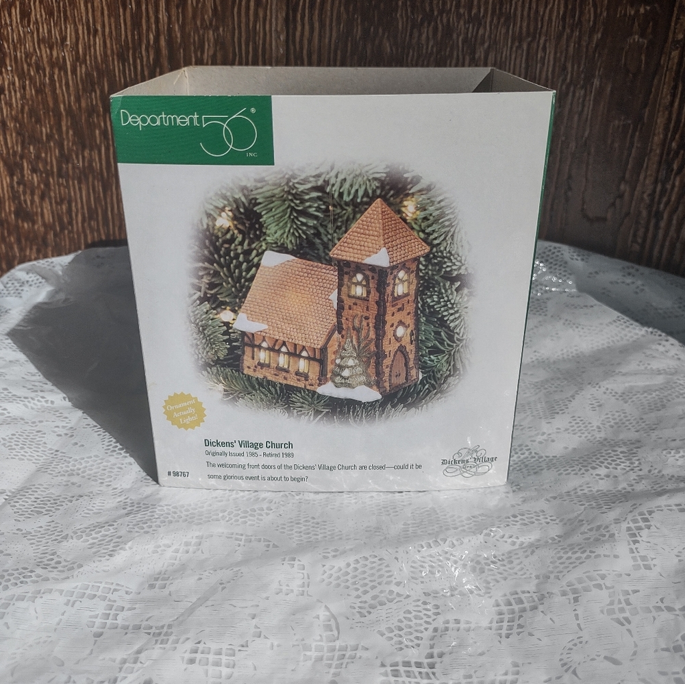 Dept 56 Dickens Village Dickens Village Church Lit Ornament #98767